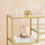 Console Table Tempered Glass Metal Frame Modern Shelves, thumbnail 5 of 7
