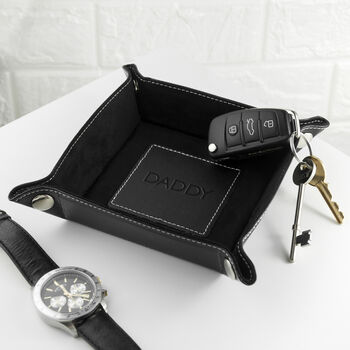 Personalised Dad's Luxury Black Valet Tray, 10 of 12