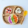 Bamboo Toddler Plate With Suction Yellow, thumbnail 1 of 4