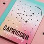 Capricorn Star Sign Constellation Birthday Card, thumbnail 2 of 7