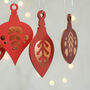 Christmas Tree Decoration Set, Red With Copper, thumbnail 5 of 5
