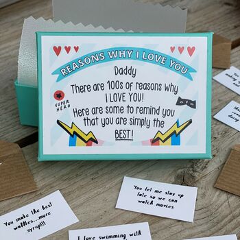 12 'Reasons Why I Love You Daddy' Mini Letters, 2 of 9