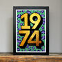 Personalised 50th Birthday 1974 Golden Year Print, thumbnail 3 of 6