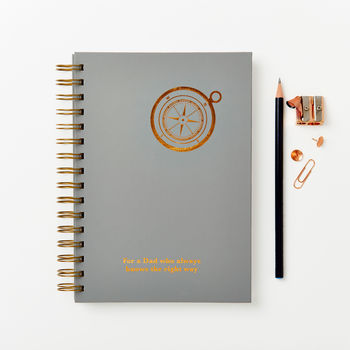 Personalised Compass Luxe Hardback Notebook, 3 of 9