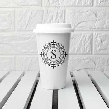 Personalised Monogram Ceramic Eco Cup, 5 of 8