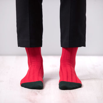 Luxury Mens Bright Contrast Socks, 4 of 7