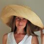 Large Brim Fold Up Straw Hat, thumbnail 1 of 6