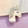 Sparkly Glitter Unicorn Hair Clip, thumbnail 1 of 2