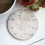 Floral First Mummy's Day Ceramic Coaster, thumbnail 1 of 2