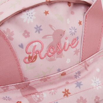 Personalised Pink Bunny Mini Backpack With Ears, 3 of 6