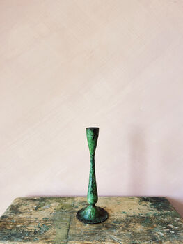 Verdigris Candle Holder, Shelley, 8 of 8