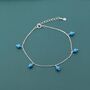 Sterling Silver Blue Turquoise Bracelet, thumbnail 1 of 10