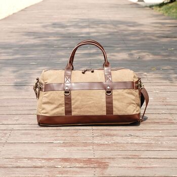 Large Canvas Holdall Duffel, 3 of 10