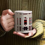 Arsenal Mugs And Coaster Set. London Stadium Architecture Art, thumbnail 1 of 8