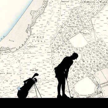 Personalised Golf Map Print, 3 of 12