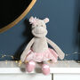 Plush Ballerina Hippo And Personalised Gift Bag, thumbnail 1 of 5