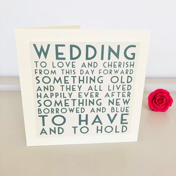 Wedding Card ~ Handmade, 2 of 2