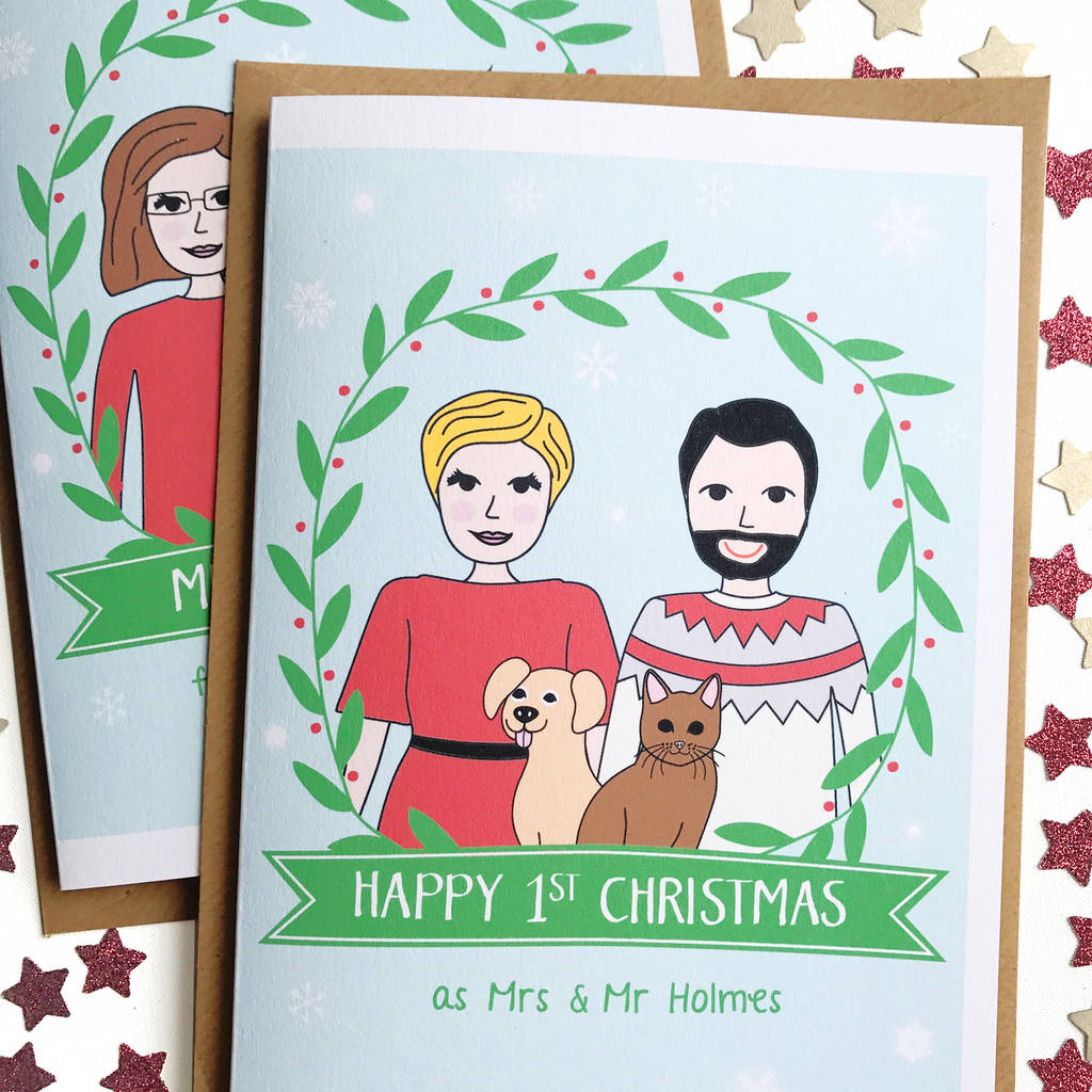 Personalised Couple Christmas Card Or Pack By superfumi ...