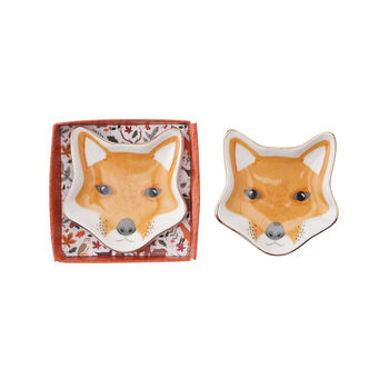 Fox And Fern Cermic Fox Trinket Dish, 2 of 3