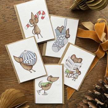 Christmas Mice Mini Card Set, 2 of 12