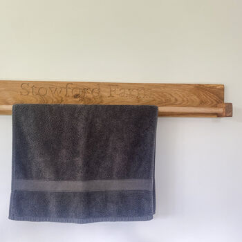 Engraved Bathroom Towel Rail Hanger, 4 of 8