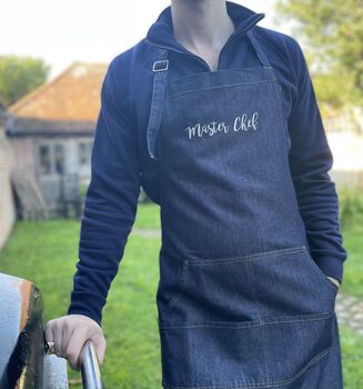 Embroidered Denim Apron, 2 of 2
