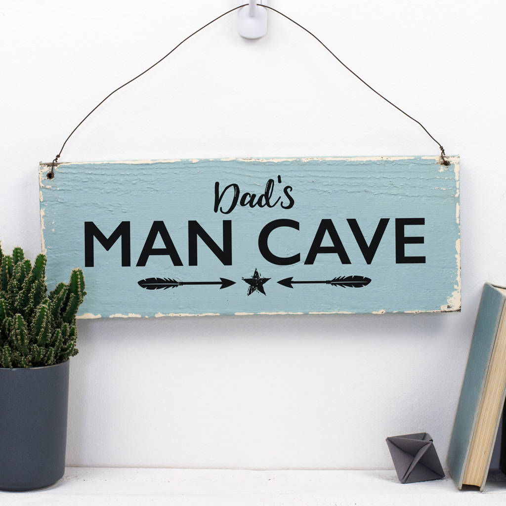 Dad's Man Cave Wooden Sign By Delightful Living | notonthehighstreet.com