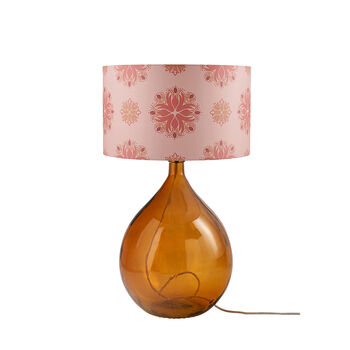 Fitzpatrick Recycled Glass Lamp With Floral Spot Shade, 3 of 4