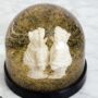 Kissing Eskimos Wonderball With Gold Glitter Snow, thumbnail 4 of 4