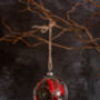 Large Glass Tree Bauble With Christmas Dried Flowers, thumbnail 2 of 3