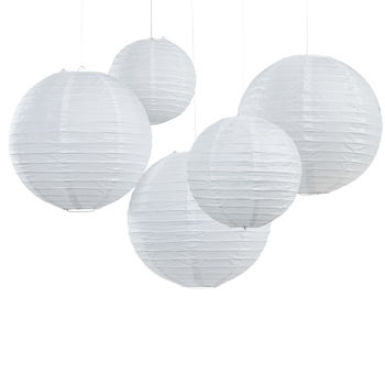 White Party And Wedding Paper Hanging Lanterns, 2 of 2
