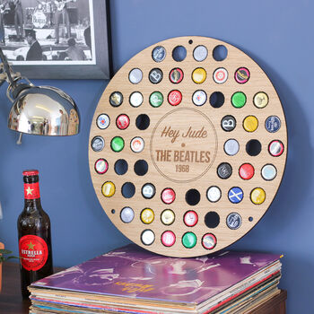 Personalised Beer Cap Music Vinyl Collector For Home, 4 of 6
