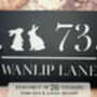 Personalised Two Rabbits Design House Acrylic Number Sign, thumbnail 1 of 3