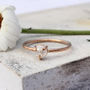 Iliana 9ct Gold Grey Rose Cut Diamond Ring, thumbnail 4 of 4