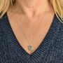 The Rectangle Aquamarine Necklace, Silver, thumbnail 5 of 7