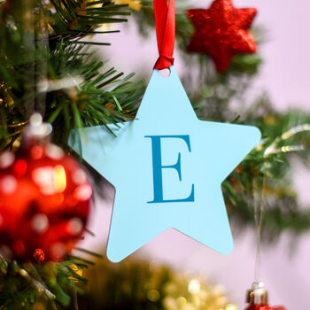 Personalised Colour Block Initial Christmas Decoration, 4 of 12