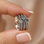 Personalised Sterling Silver Labradorite And Moonstone Spinner Ring, thumbnail 1 of 11