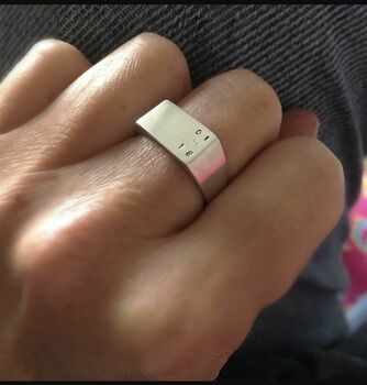 Personalised Time Signet Ring, 2 of 3