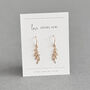 Love Grows Here Sterling Silver Leaf Drop Earrings, thumbnail 4 of 12