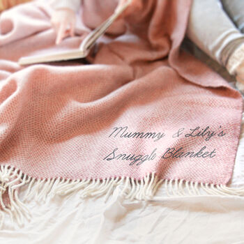 Personalised Mother And Baby Wool Throw, 2 of 6