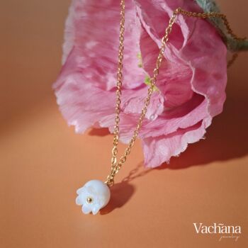 Minimal White Lily Of The Valley Necklace, 6 of 7