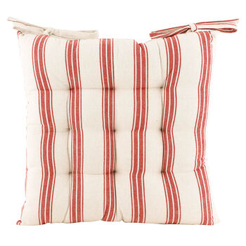 Millstone Red Striped Garden Seat Pads, 2 of 6