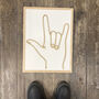 Wooden Hand Gesture Wall Art, thumbnail 2 of 8