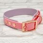 Waterproof Dog Collar And Lead Set Lilac/Baby Pink, thumbnail 2 of 2