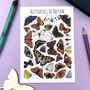Butterflies Of Britain Illustrated Postcard, thumbnail 1 of 10