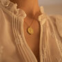 Chunky 18 K Gold Aztec Coin Medallion Necklace, thumbnail 1 of 10