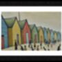 Brighton Beach Huts Lowry Style Framed Art, thumbnail 2 of 2