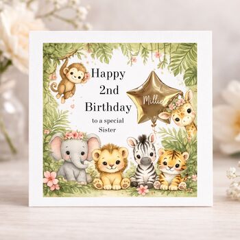 Personalised Granddaughter Birthday Card Custom Age + Recipient, 2 of 6