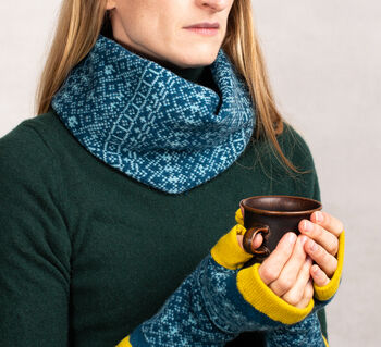 Soft Knitted Fair Isle Lambswool Snood, 10 of 12