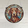 Dachshund Red Stained Glass Effect Suncatcher, thumbnail 1 of 3